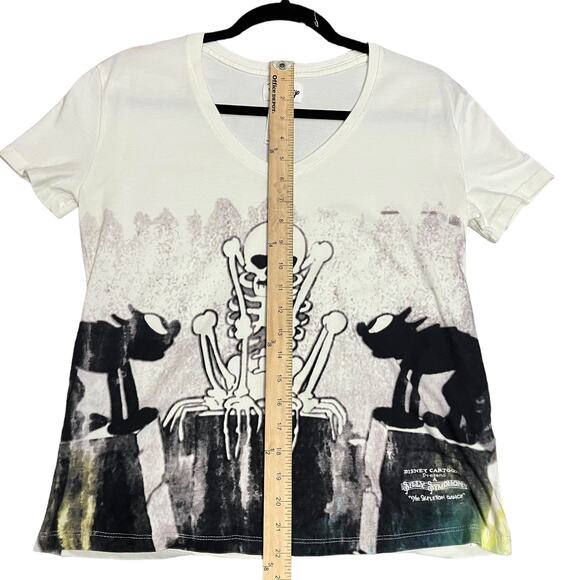 Disney Mickey Mouse Skeleton Dance Shirt Silly Symphony Halloween Size Small - Picture 6 of 6